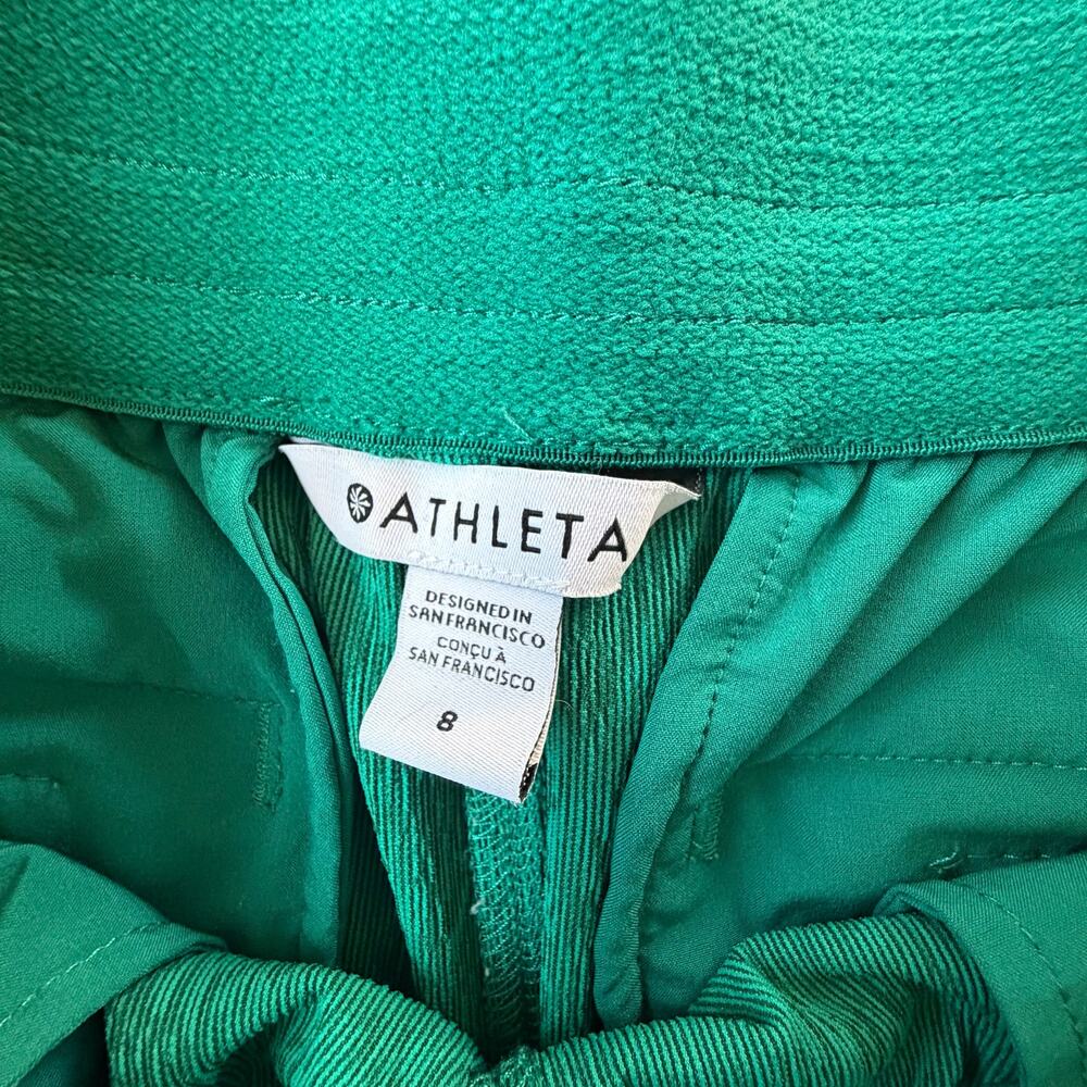 Athleta Echo Wide Crop Pant Size 8 High Waisted Elastic Breathable Athleisure - Picture 4 of 9